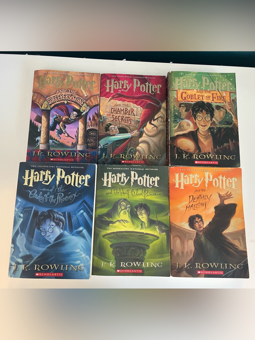 Harry Potter The Complete Series Books 1-7 Scholastic Paperback Set J.K. Rowling - Picture 4 of 5
